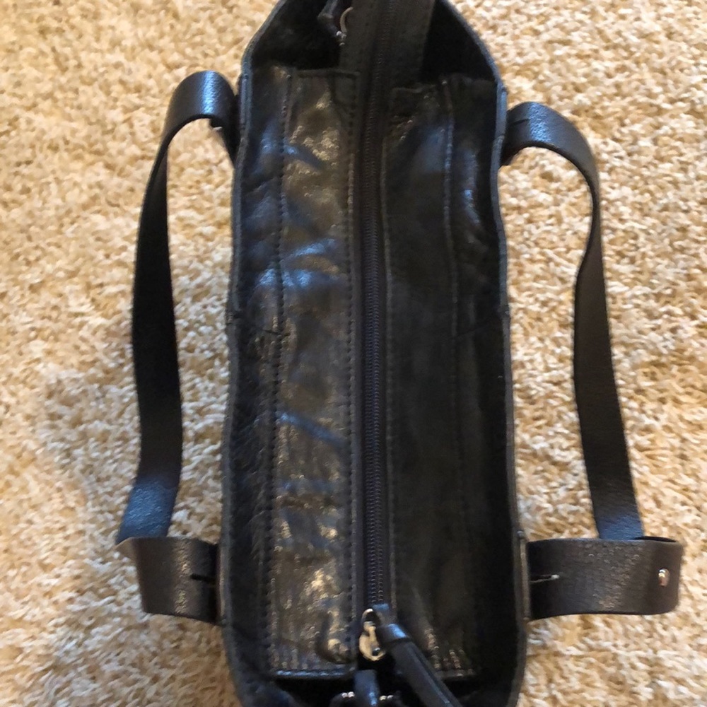 Francesco Biasia vintage black leather handbag with silver hardware - Picture 12 of 12